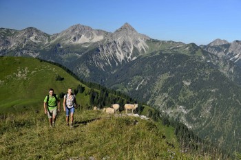 Blick auf das Gaishorn von der Drei-Seen-Tour aus, einer weiteren lohnenswerten Tagestour im Tannheimer Tal. | Foto: TVB Tannheimer Tal/Stefan Eisend